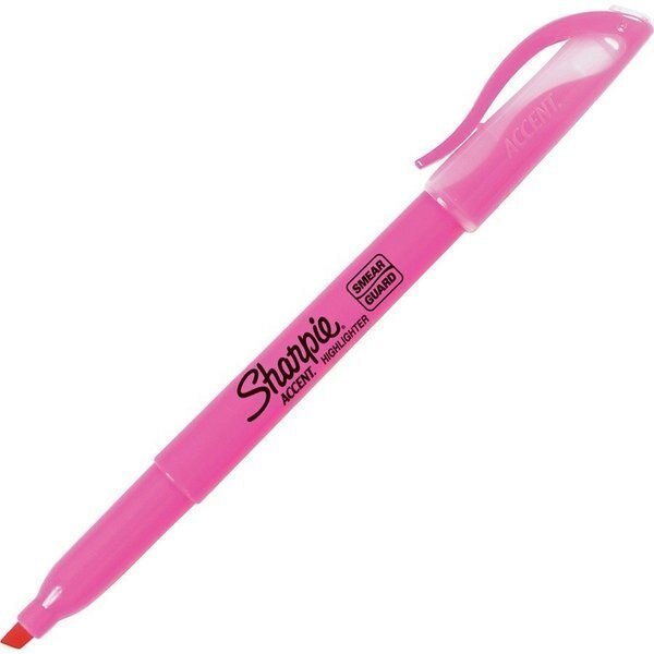 Highlighter, Chisel Point, Nontoxic, Pink 12PK, Sharpie, Mfr#: SAN27009